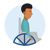 Man in a wheelchair
